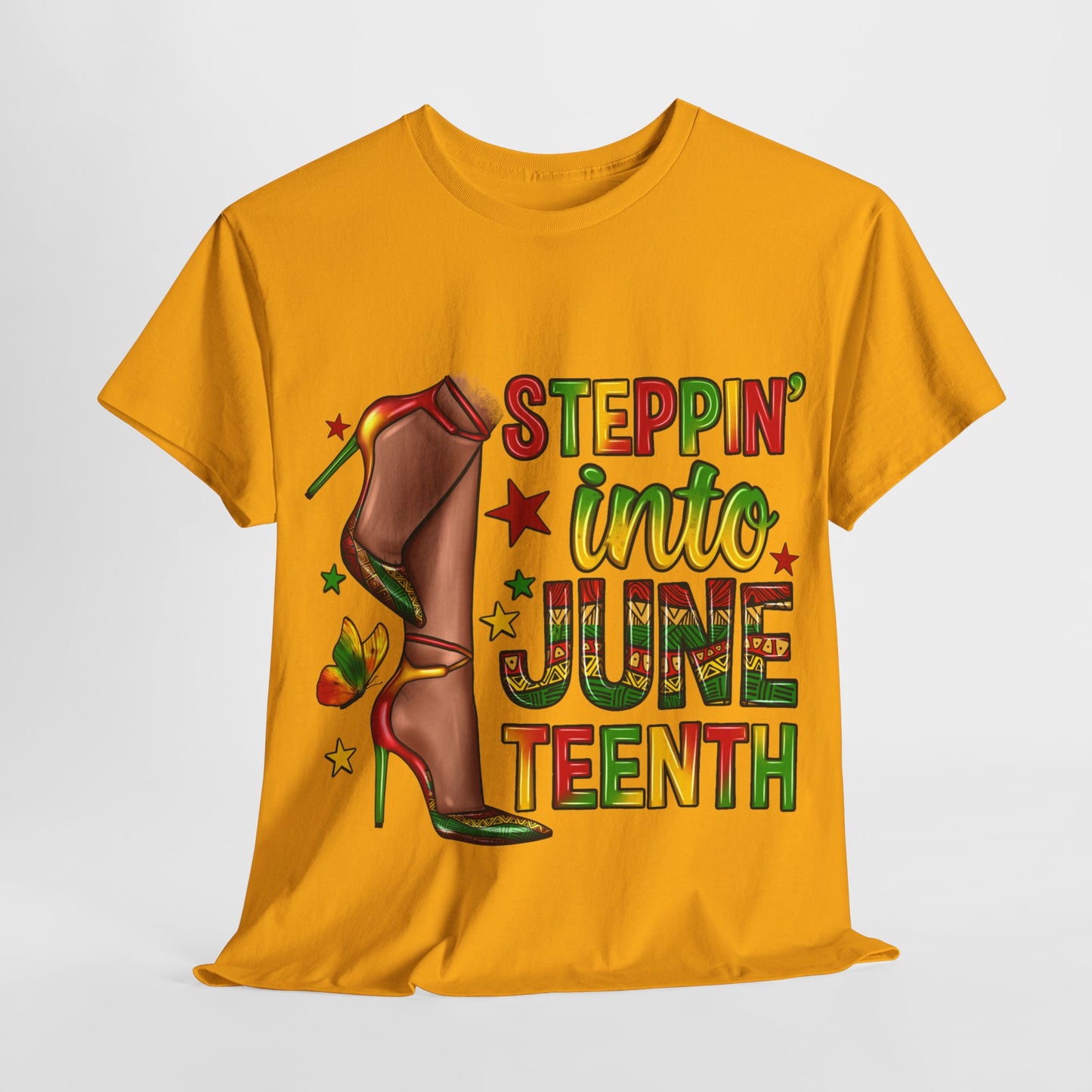 Stepping Into Juneteenth Unisex Heavy Cotton Tee