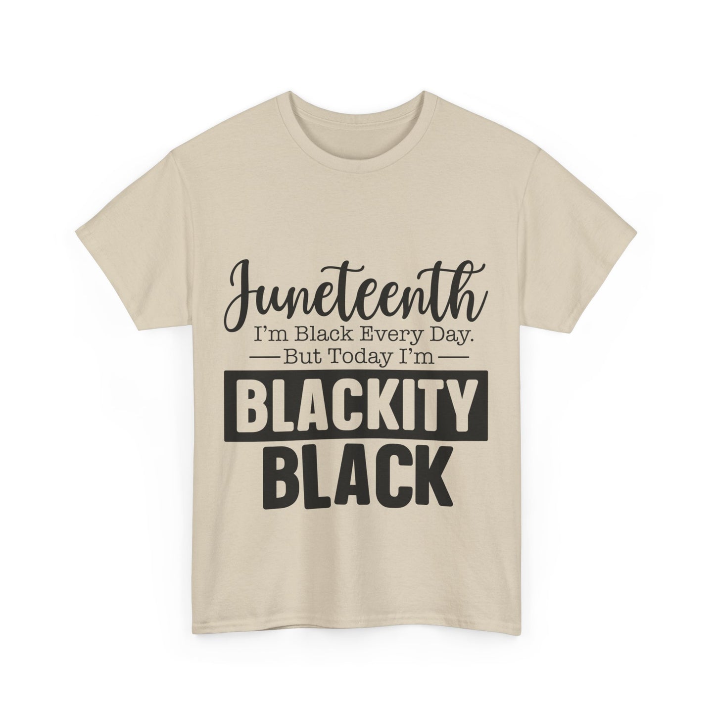 Juneteenth Black Everyday Unisex Heavy Cotton Tee