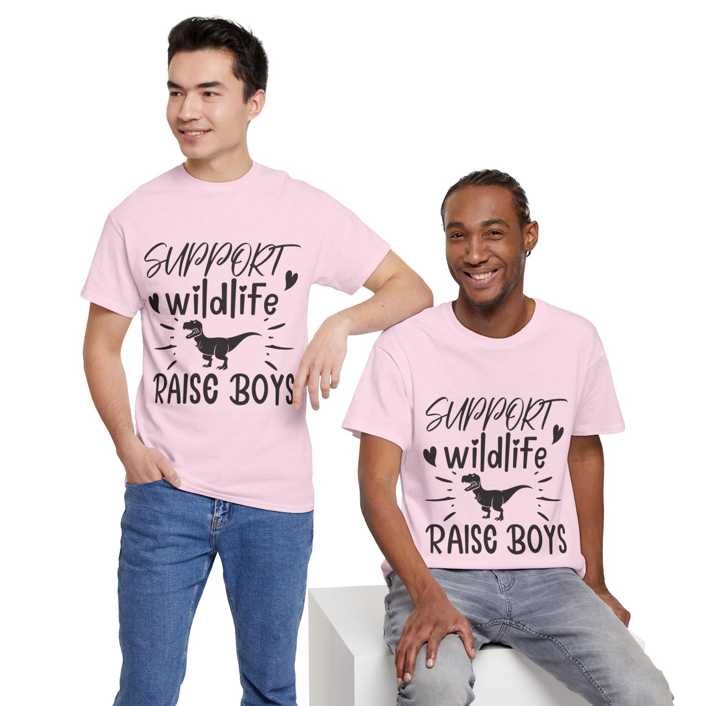 Support Wildlife Raise Boys Unisex Heavy Cotton Tee