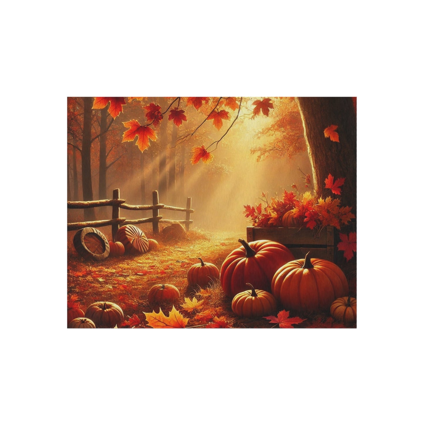 Autumn Fall Pumpkin Outdoor Rug