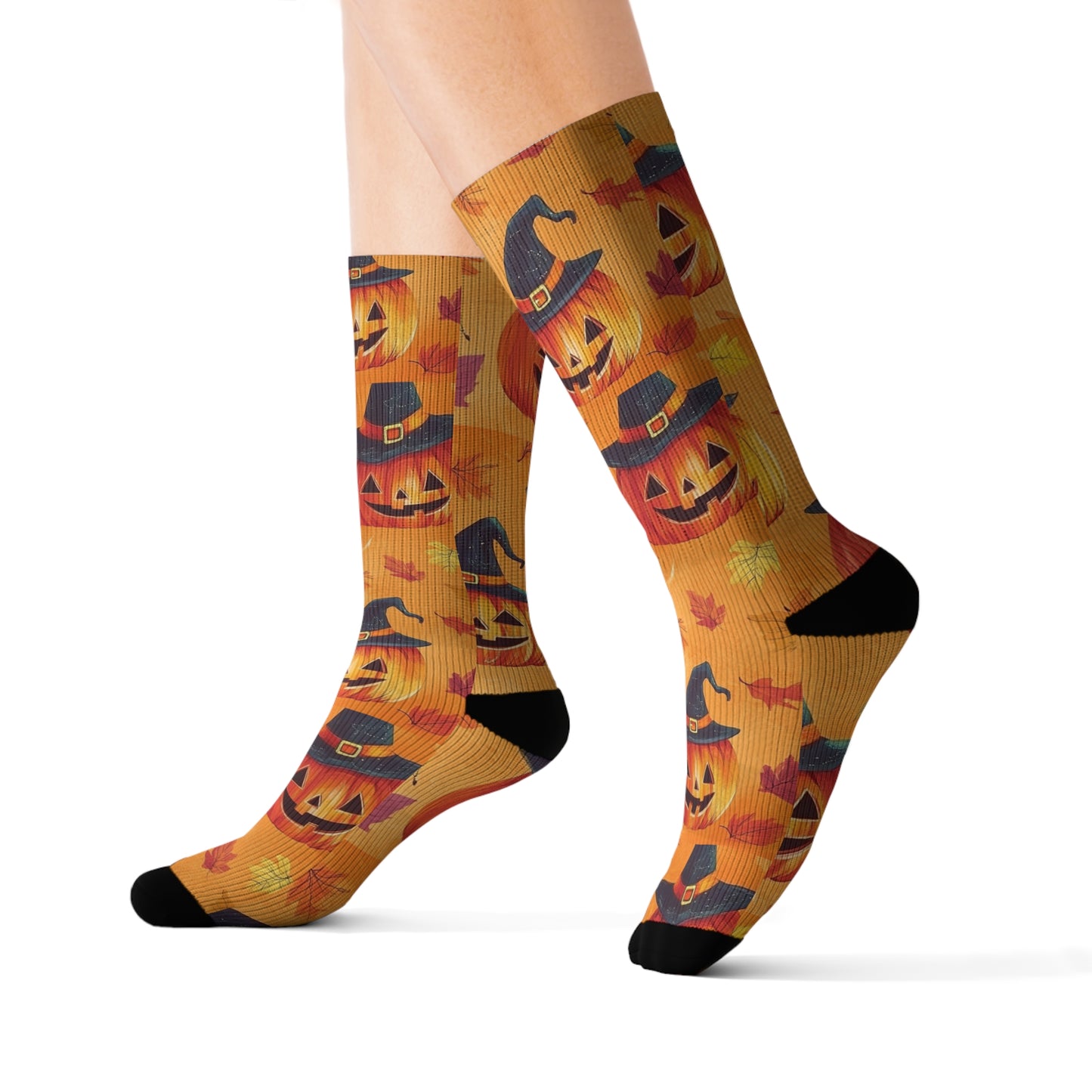 Pumpkin Halloween Sublimation Socks