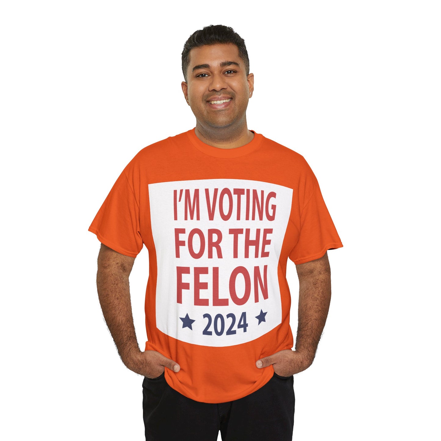 Voting For A Felon Unisex Heavy Cotton Tee