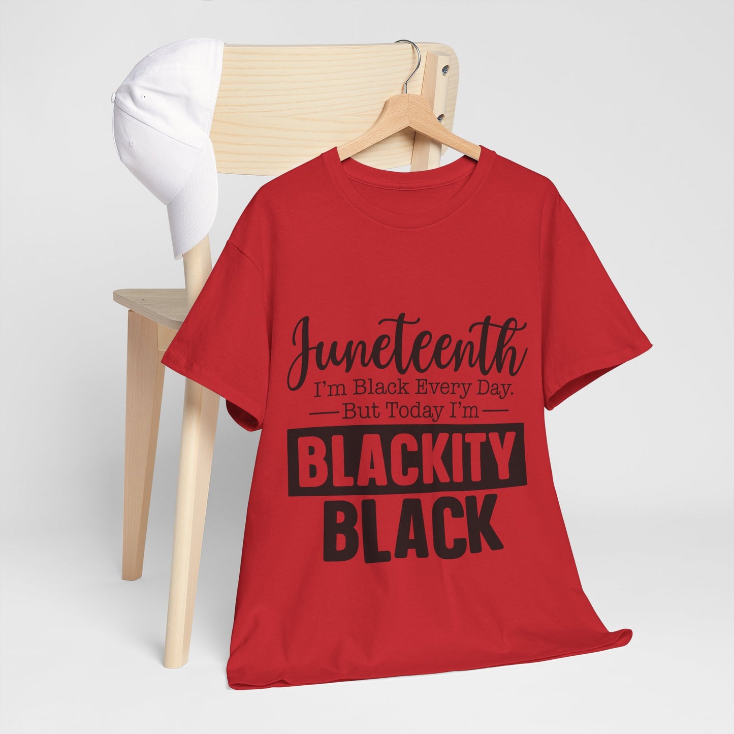 Juneteenth Black Everyday Unisex Heavy Cotton Tee