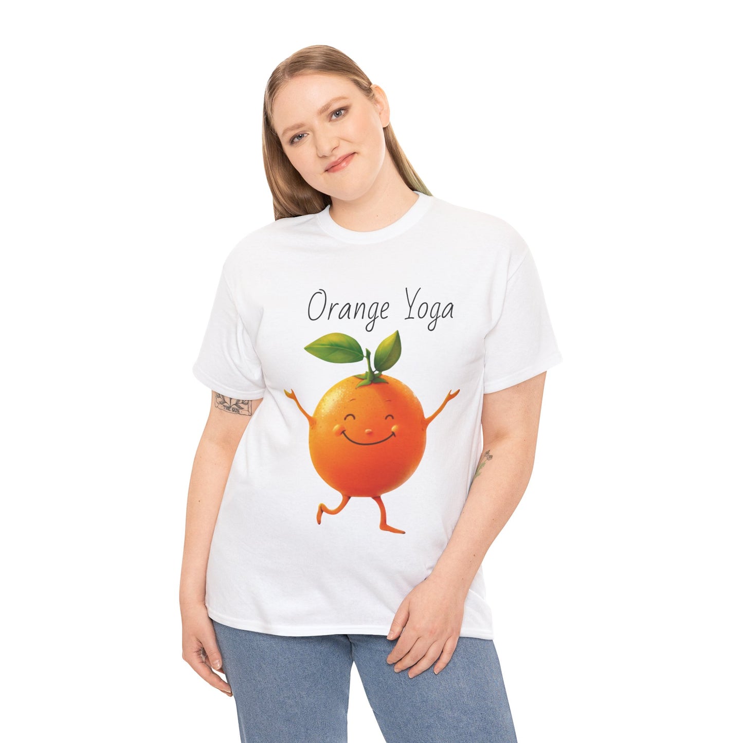 Orange Yoga Unisex Heavy Cotton Tee