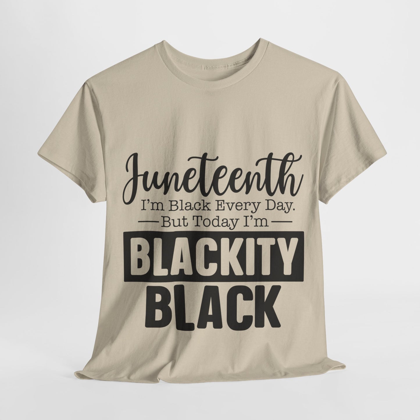 Juneteenth Black Everyday Unisex Heavy Cotton Tee