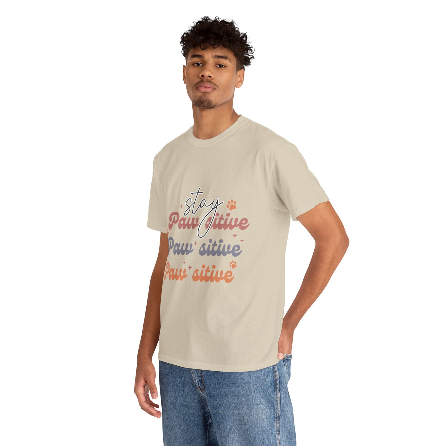 Stay Paw Sitive Unisex Heavy Cotton Tee