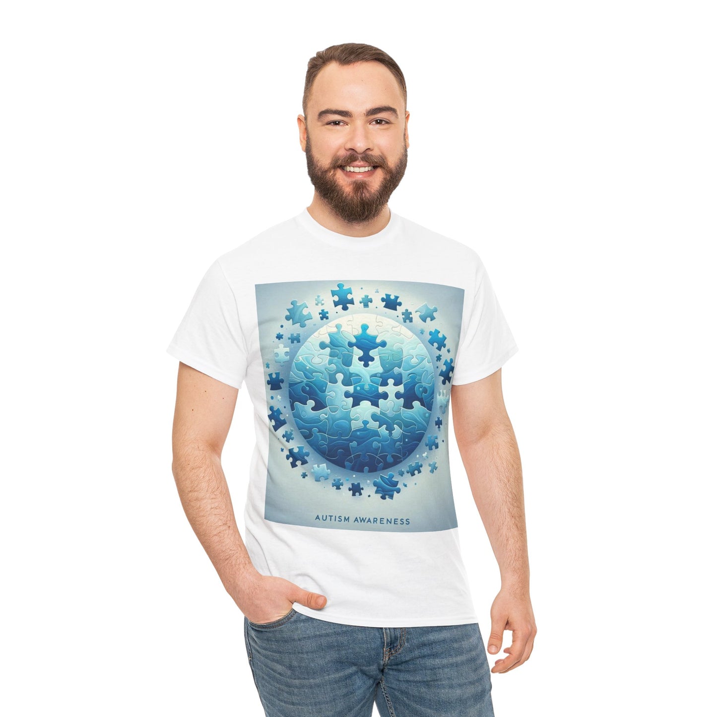 Autism Globe Unisex Heavy Cotton Tee