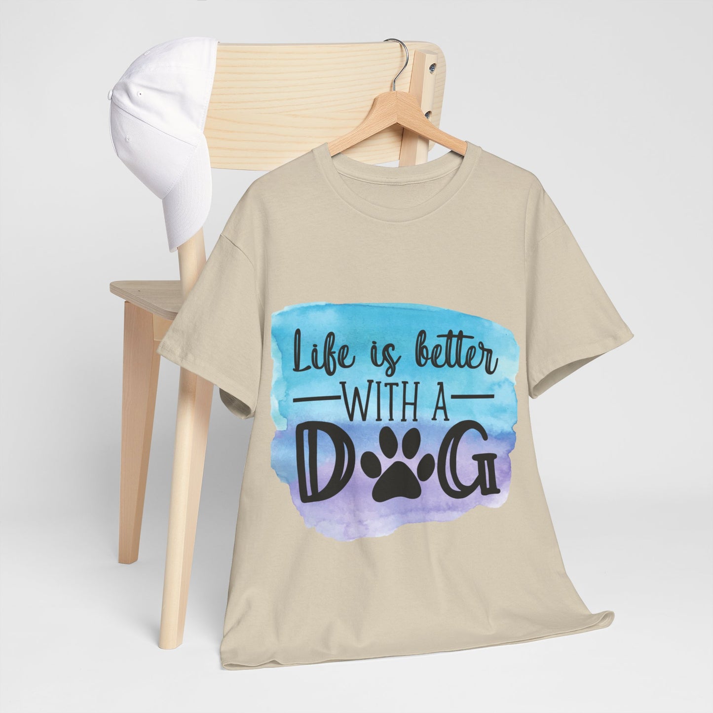 Life Is Better With A Dog Unisex Heavy Cotton Tee