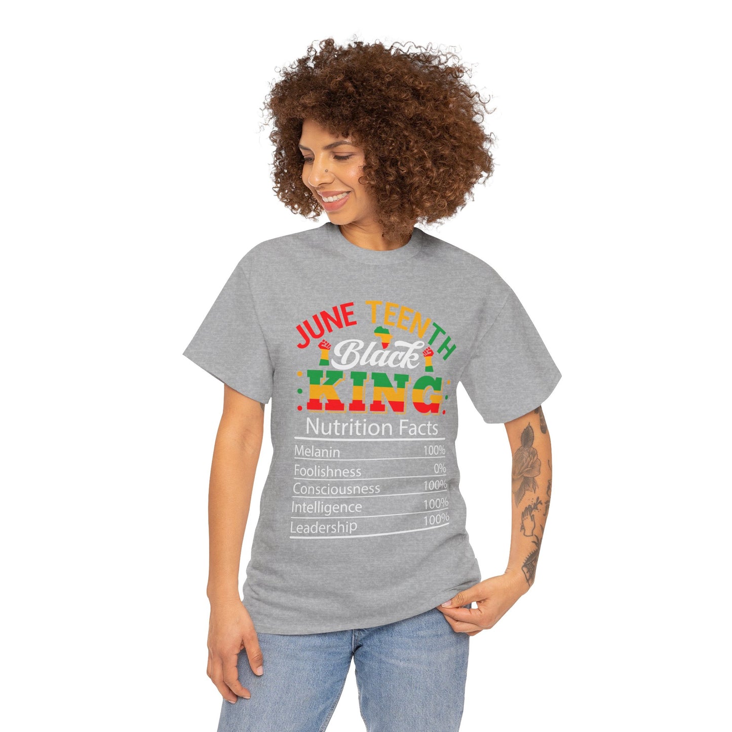 Juneteenth Black King Unisex Heavy Cotton Tee