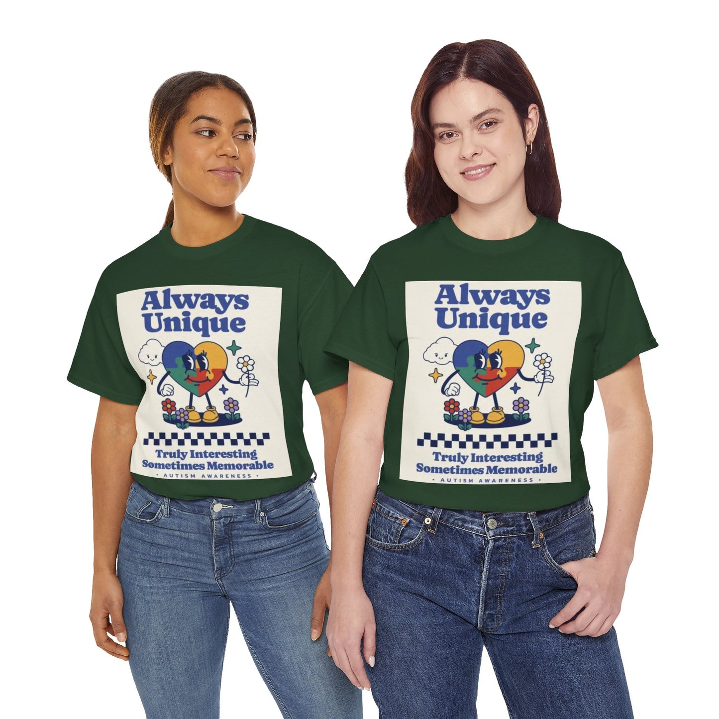 Always Unique Autism Awareness Unisex Heavy Cotton Tee