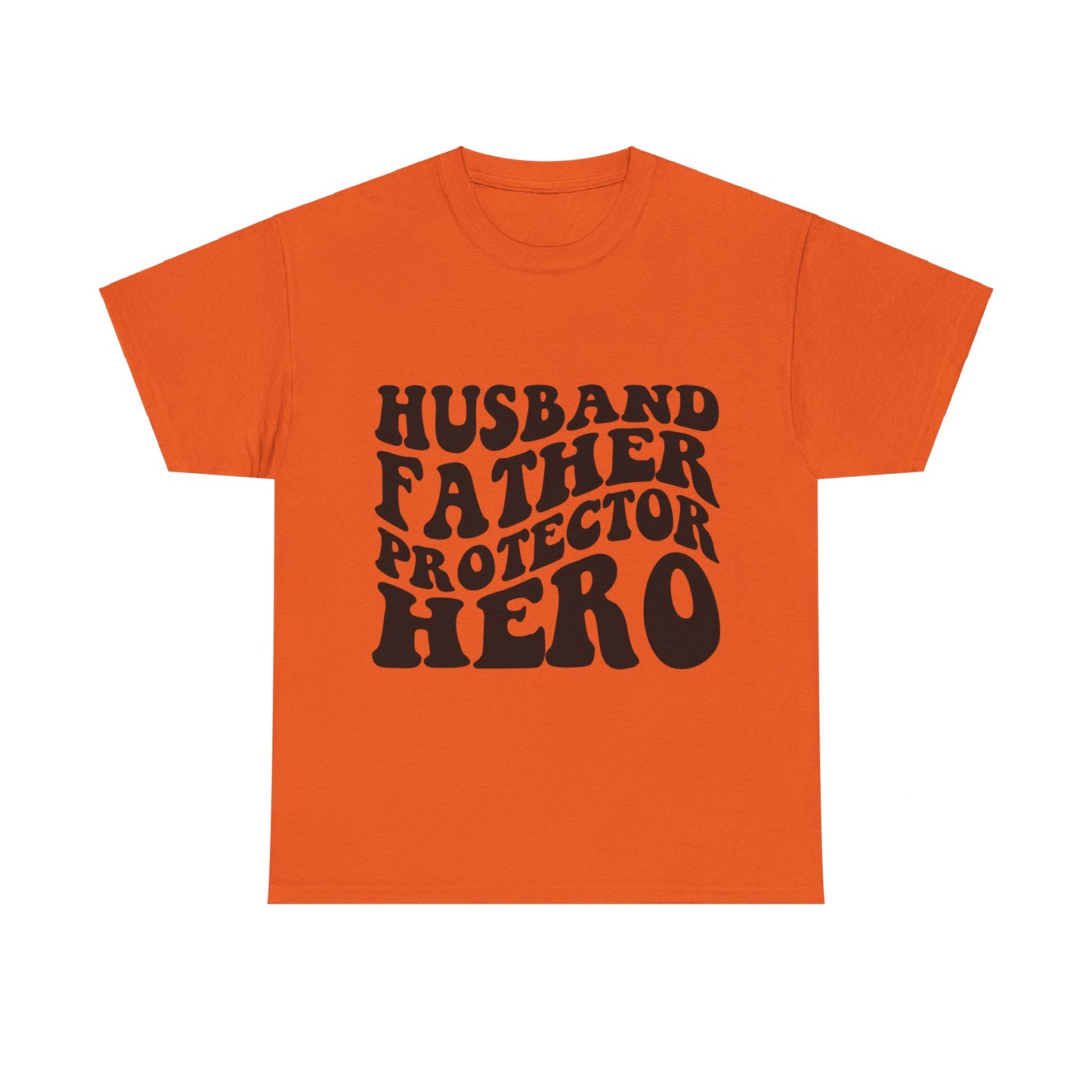 Husband Father Protector Hero Unisex Heavy Cotton Tee