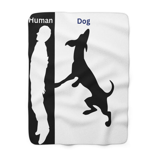 Edge of the Bed: The Dog's Domain Sherpa Fleece Blanket