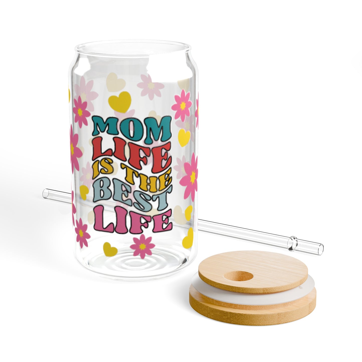 Mom Life Is The Best Life Sipper Glass, 16oz