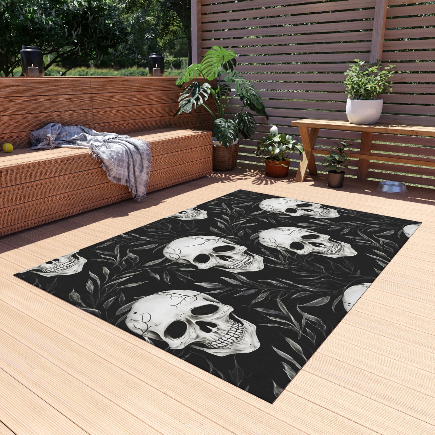 Halloween Skeleton Outdoor Rug