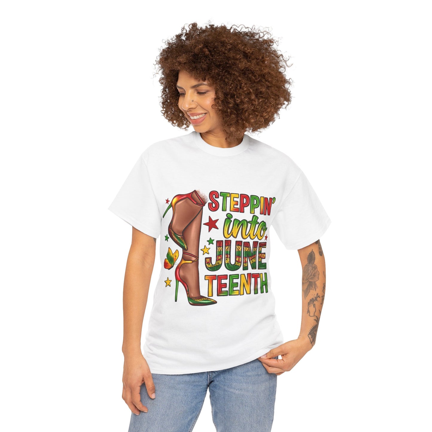 Stepping Into Juneteenth Unisex Heavy Cotton Tee