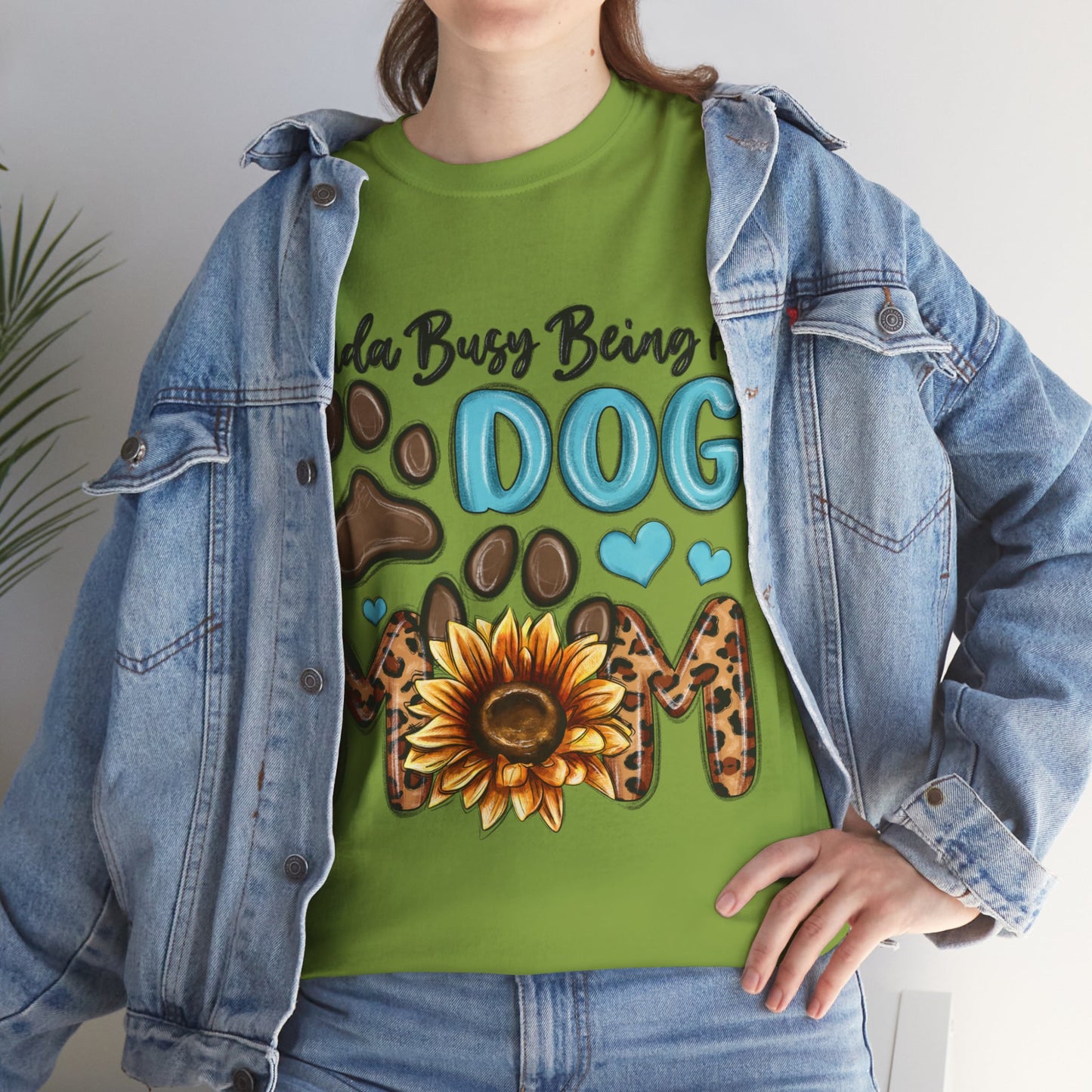 Busy Being A Dog Mom Unisex Heavy Cotton Tee