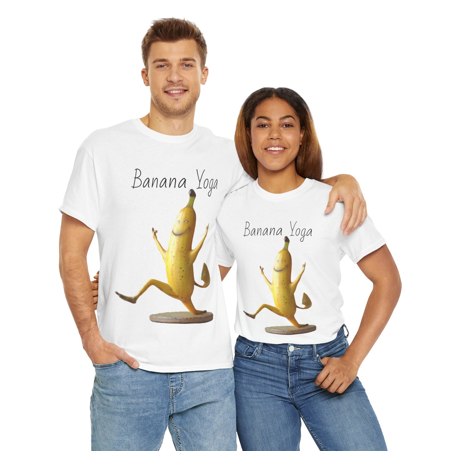 Banana Yoga2 Unisex Heavy Cotton Tee