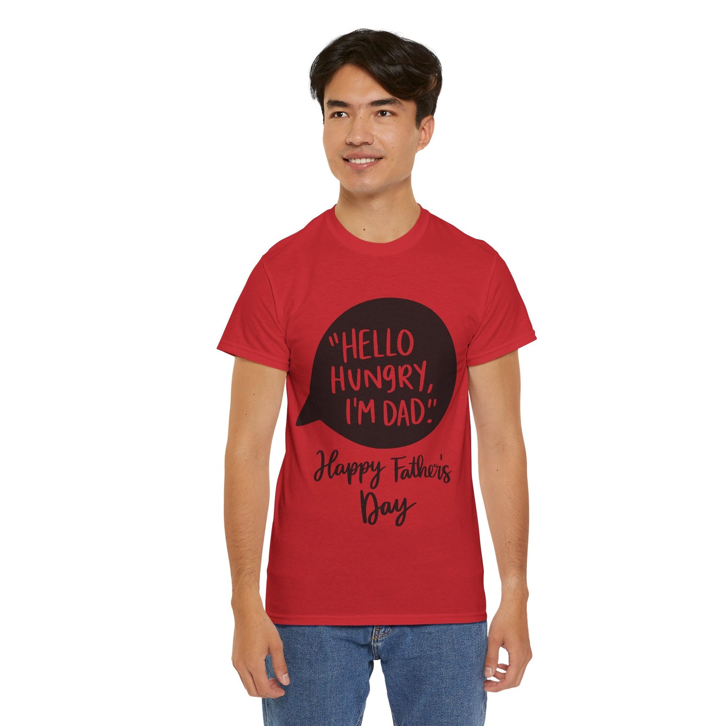 Hello Hungry I'm Dad Unisex Heavy Cotton Tee