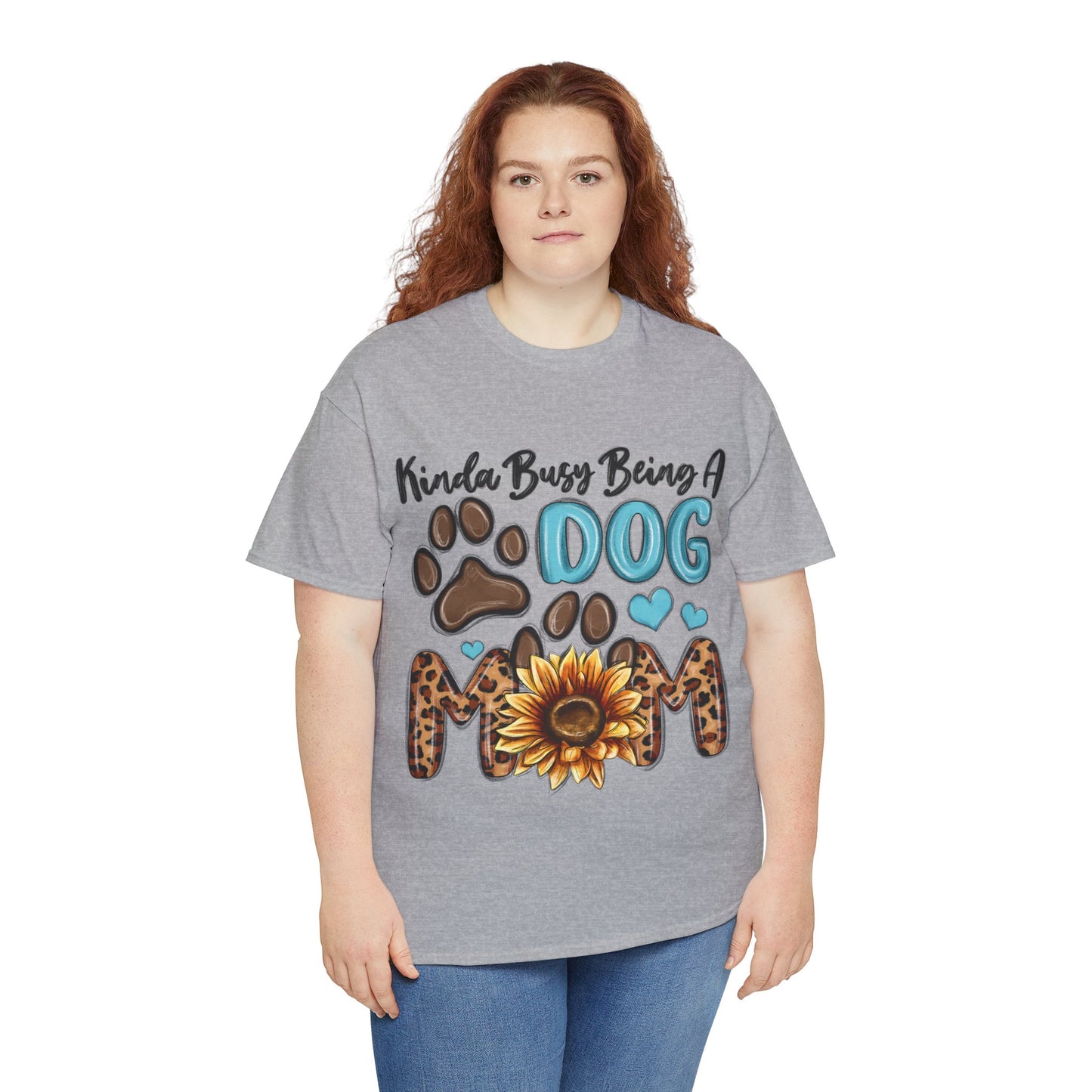 Busy Being A Dog Mom Unisex Heavy Cotton Tee