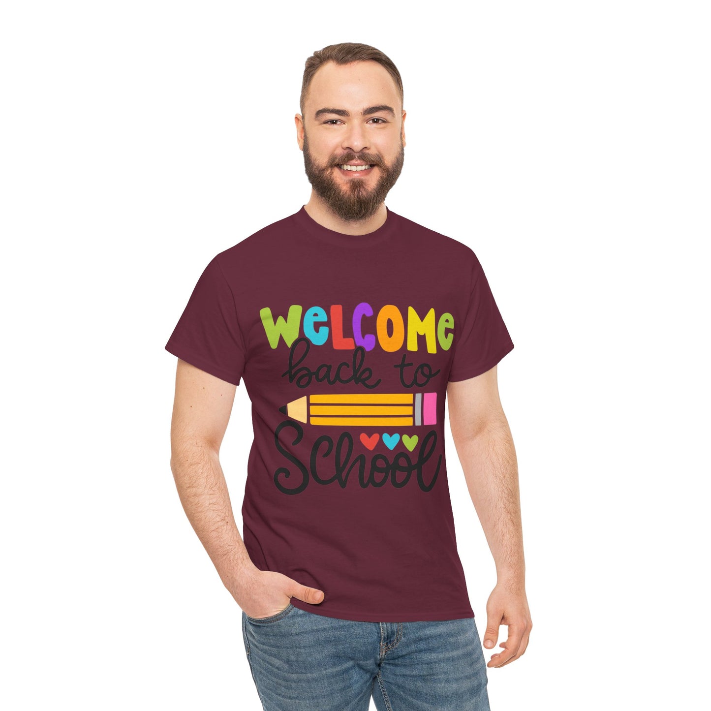 Welcome Back To School Unisex Heavy Cotton Tee