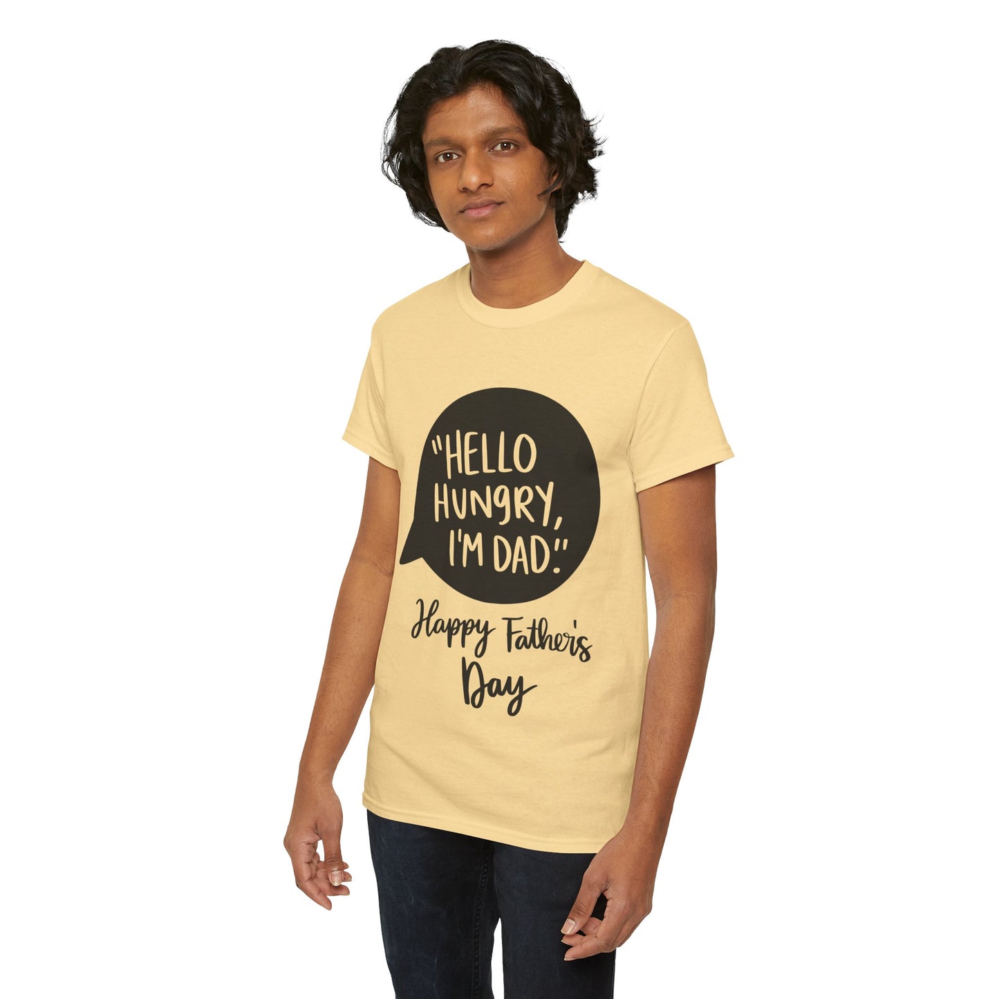 Hello Hungry I'm Dad Unisex Heavy Cotton Tee