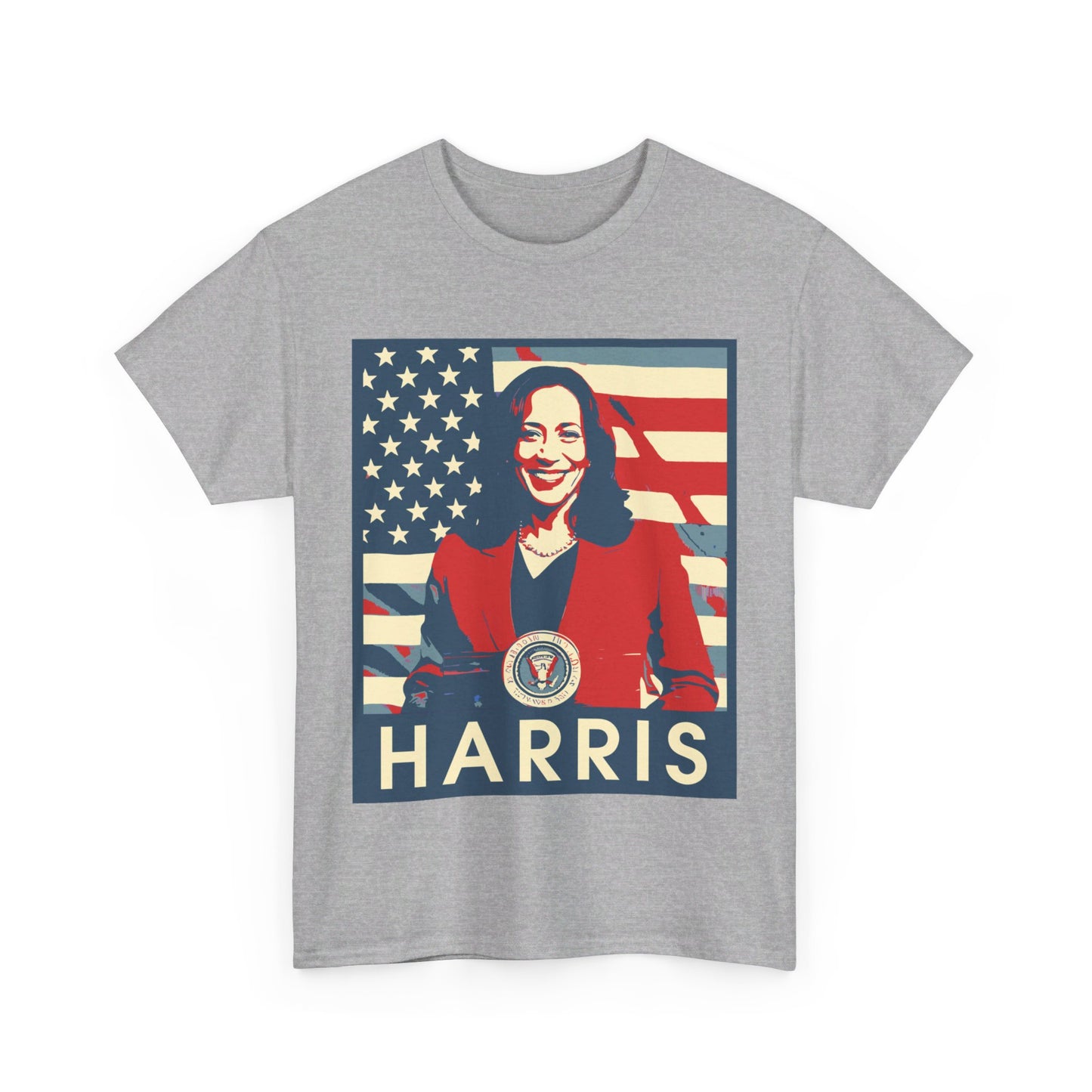 Kamala Harris American Flag Unisex Heavy Cotton Tee