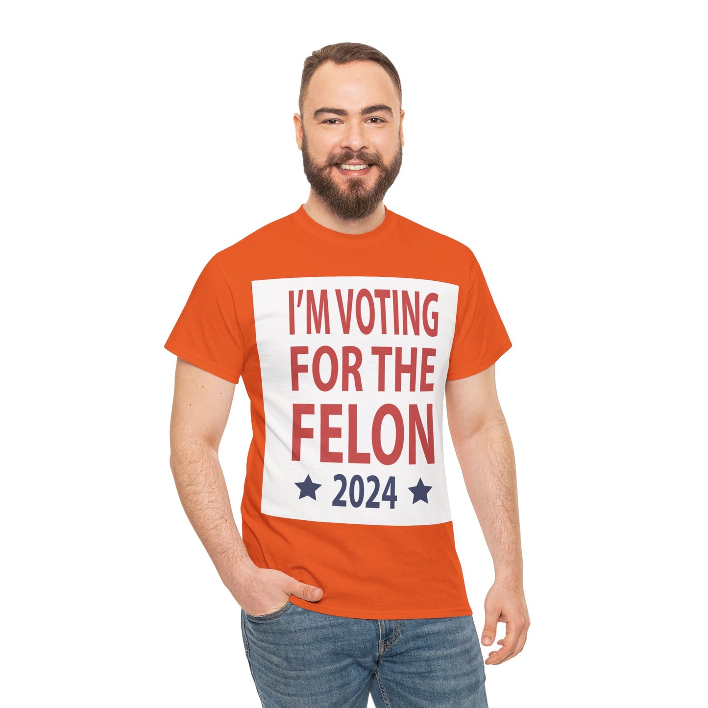 Voting For A Felon Unisex Heavy Cotton Tee