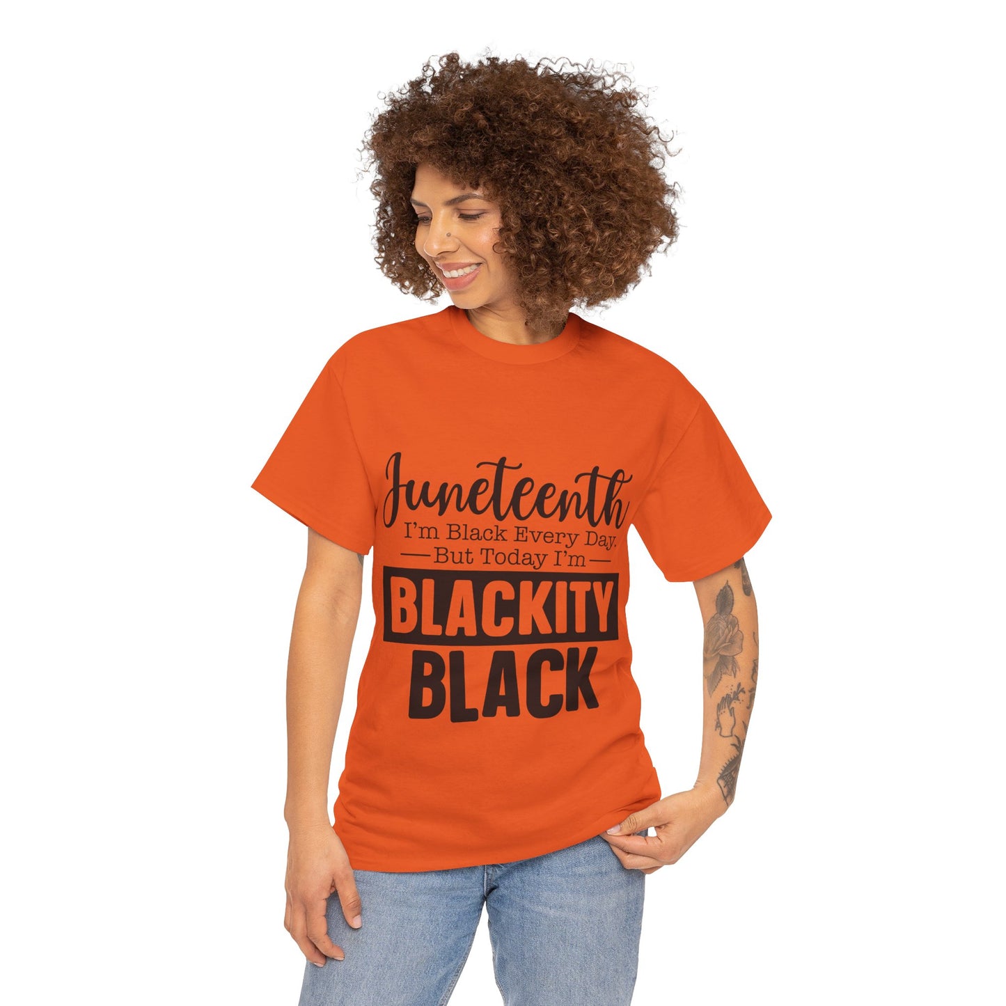 Juneteenth Black Everyday Unisex Heavy Cotton Tee