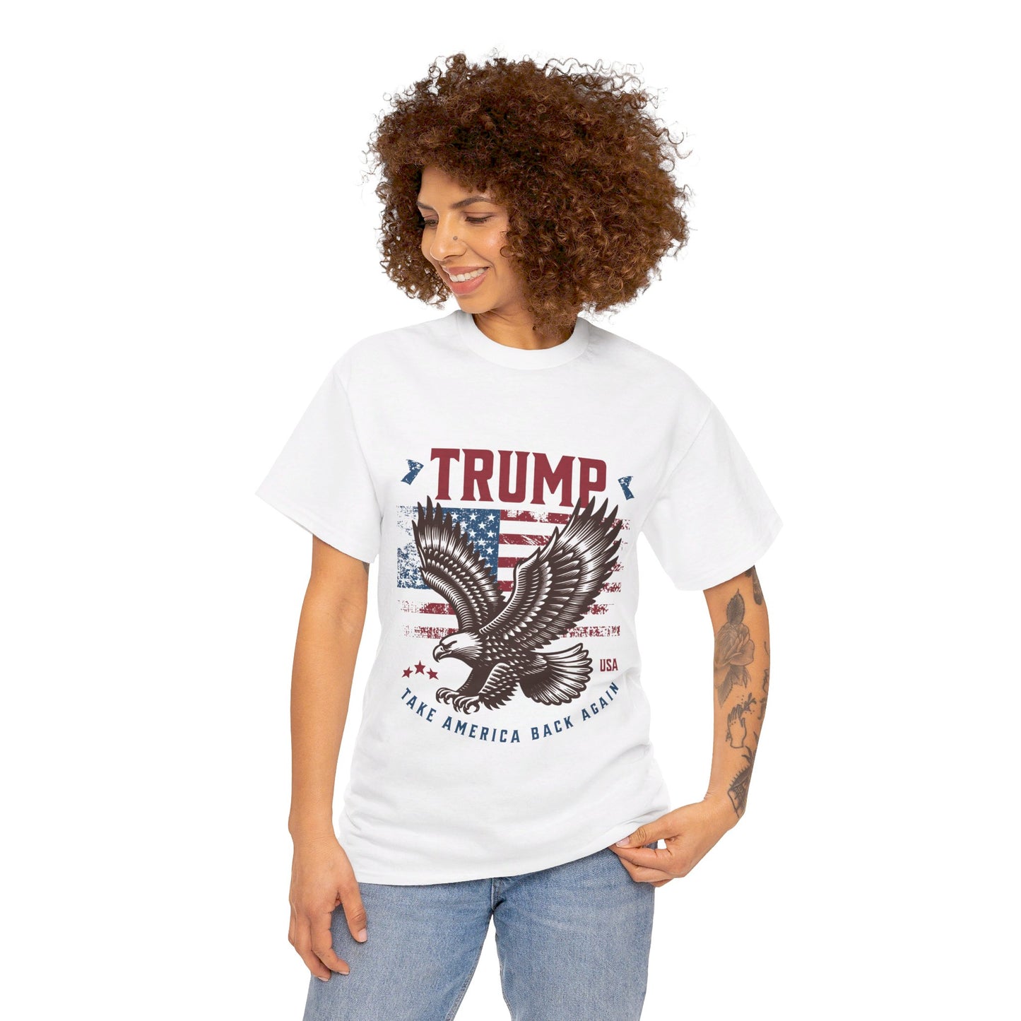 Trump MAGA Eagle Unisex Heavy Cotton Tee