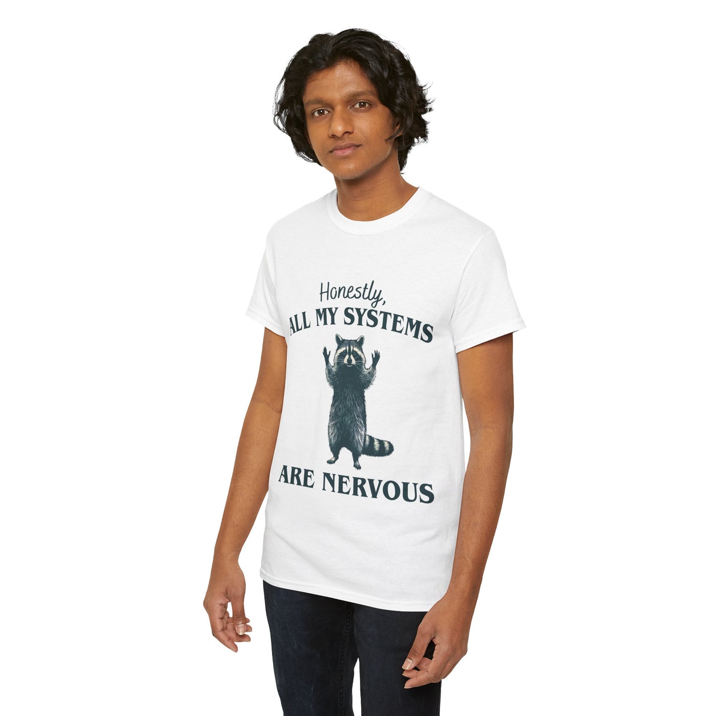 Nervous Racoon Unisex Heavy Cotton Tee