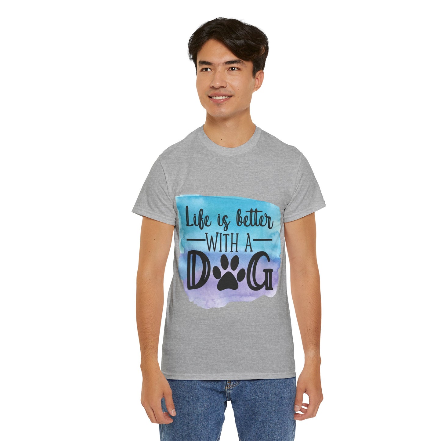 Life Is Better With A Dog Unisex Heavy Cotton Tee