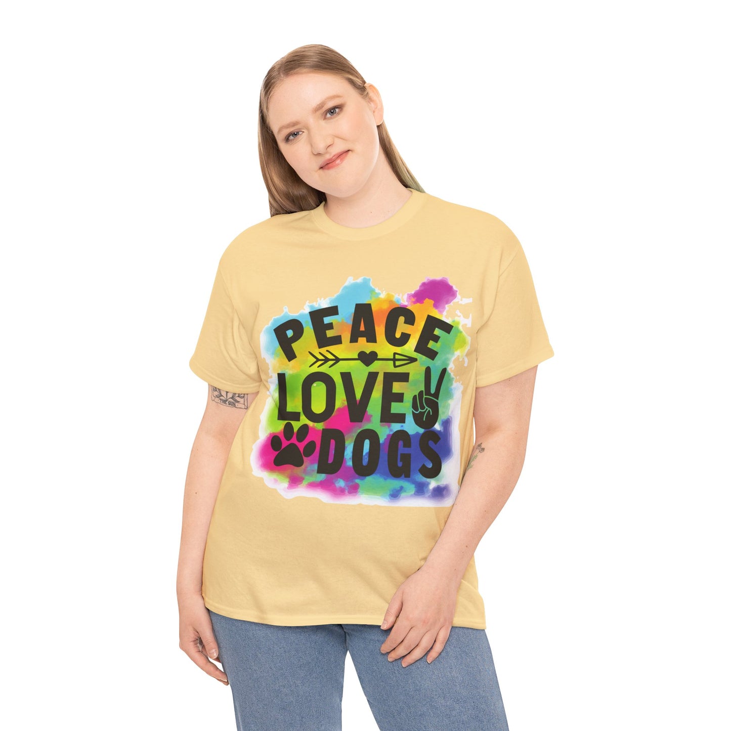 Peace Love Dogs Unisex Heavy Cotton Tee