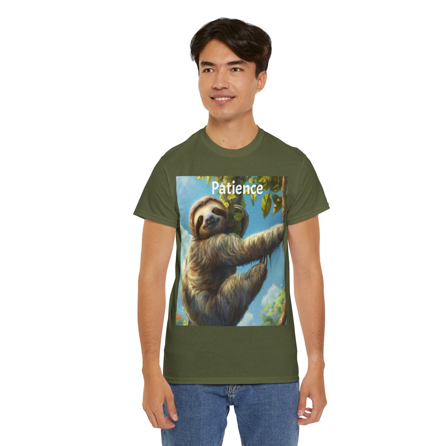 Sloth Patience Unisex Heavy Cotton Tee