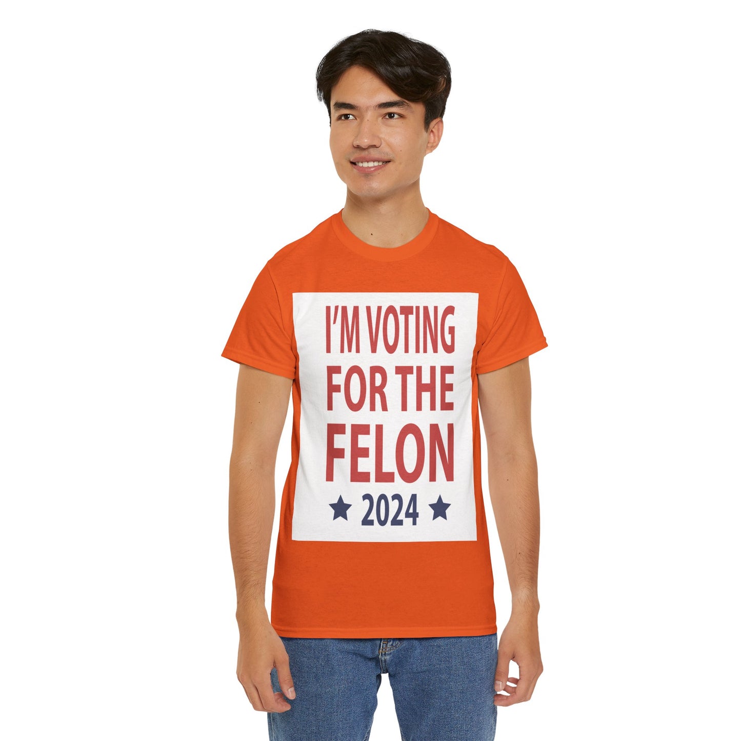 Voting For A Felon Unisex Heavy Cotton Tee