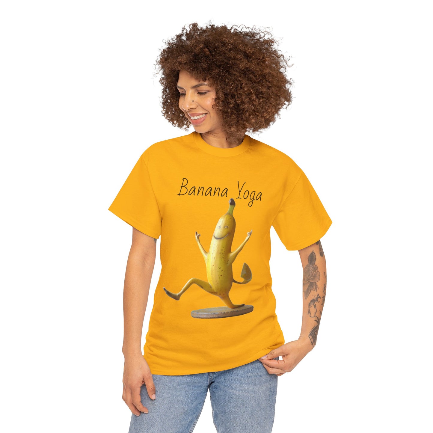 Banana Yoga2 Unisex Heavy Cotton Tee