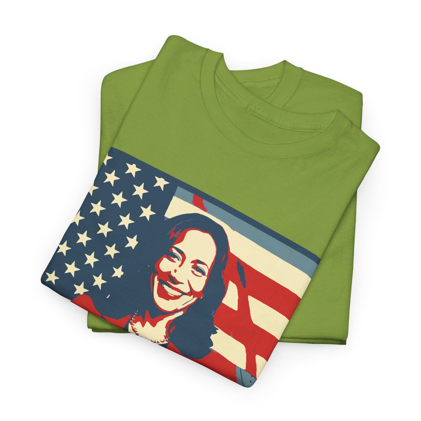 Kamala Harris American Flag Unisex Heavy Cotton Tee