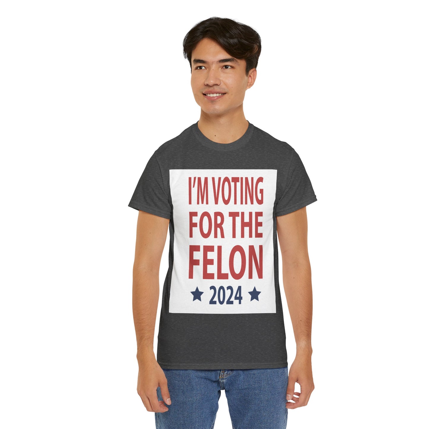 Voting For A Felon Unisex Heavy Cotton Tee