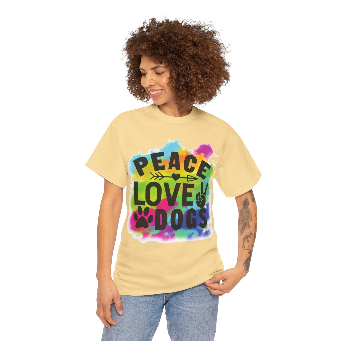 Peace Love Dogs Unisex Heavy Cotton Tee