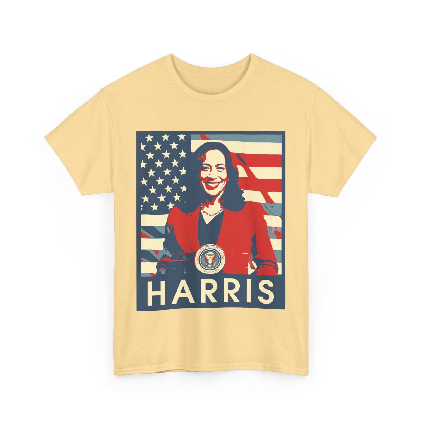 Kamala Harris American Flag Unisex Heavy Cotton Tee