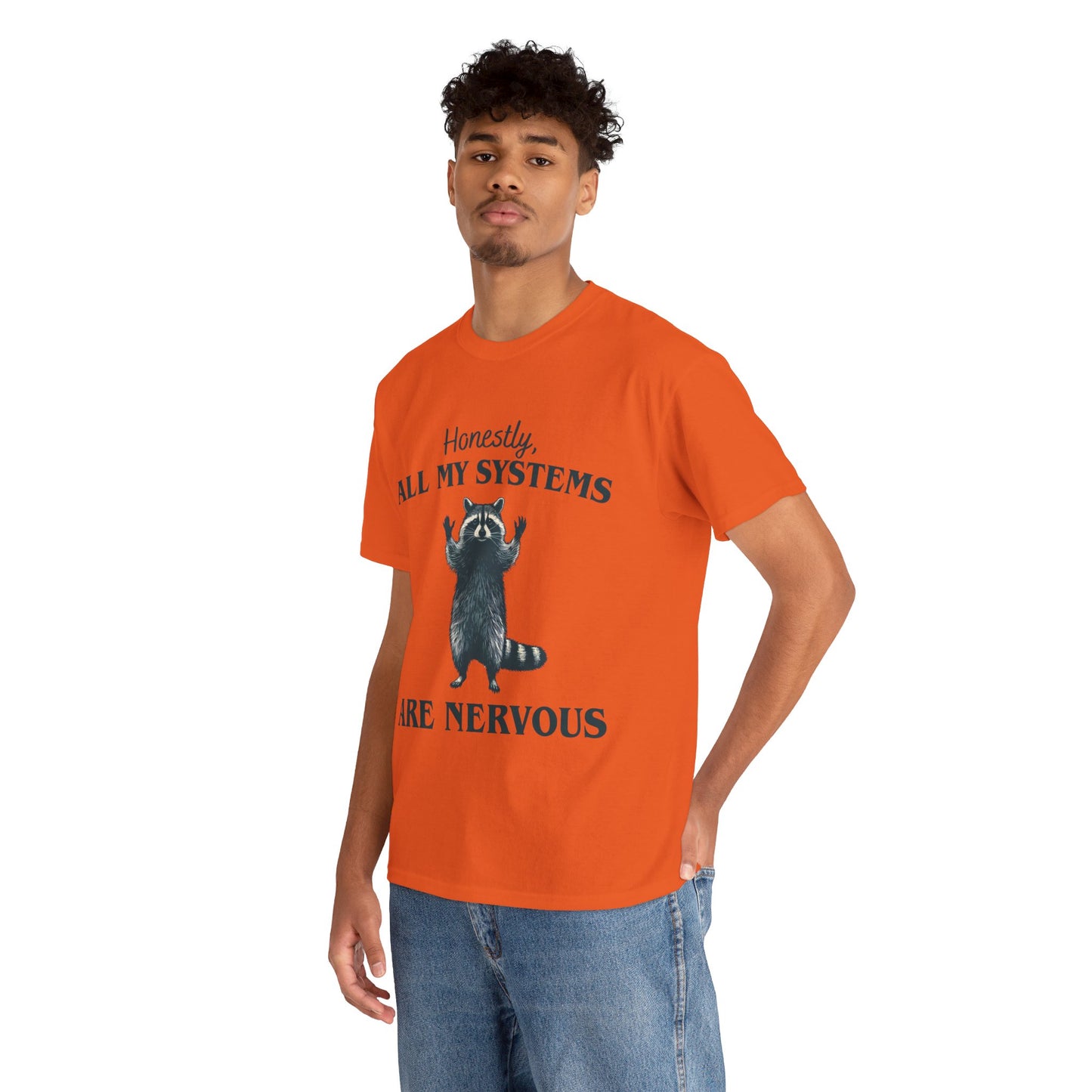 Nervous Racoon Unisex Heavy Cotton Tee