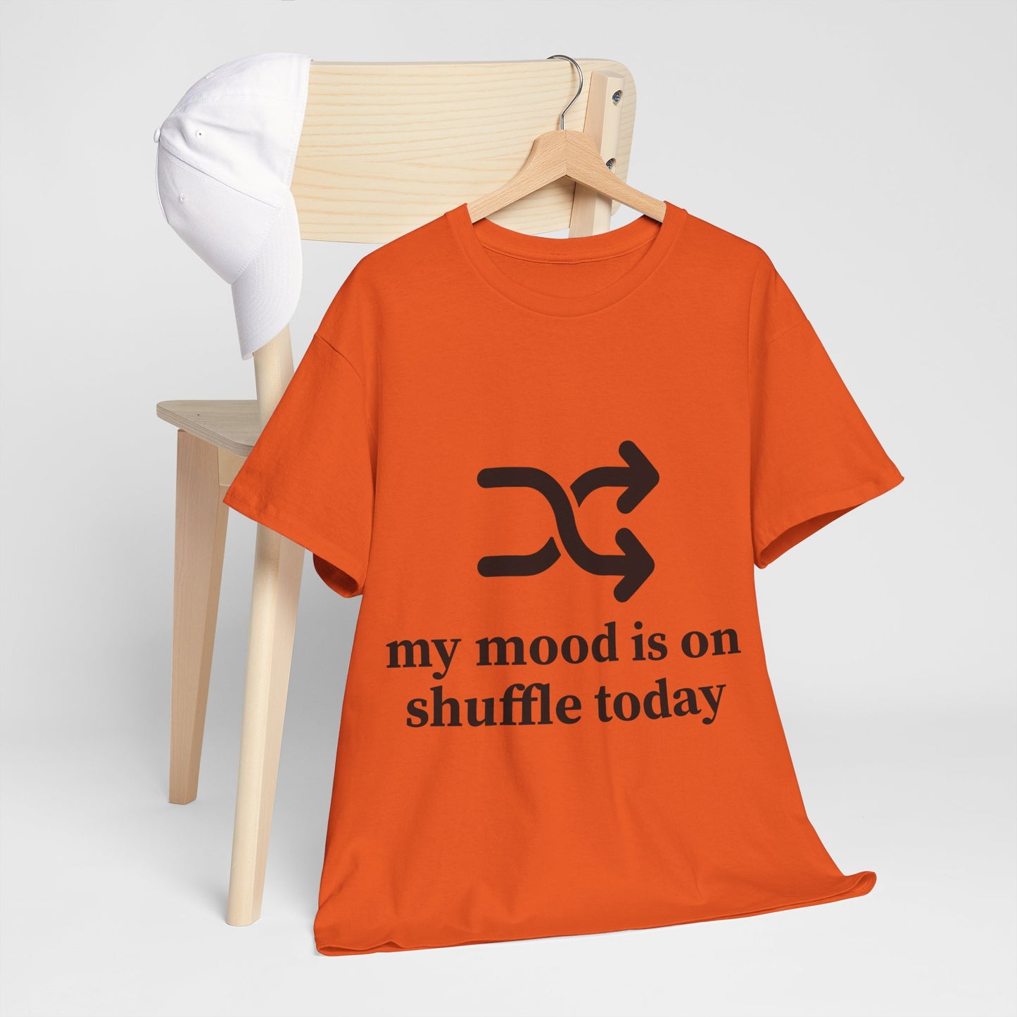 My Mood Is On Shuffle Today Unisex Heavy Cotton Tee