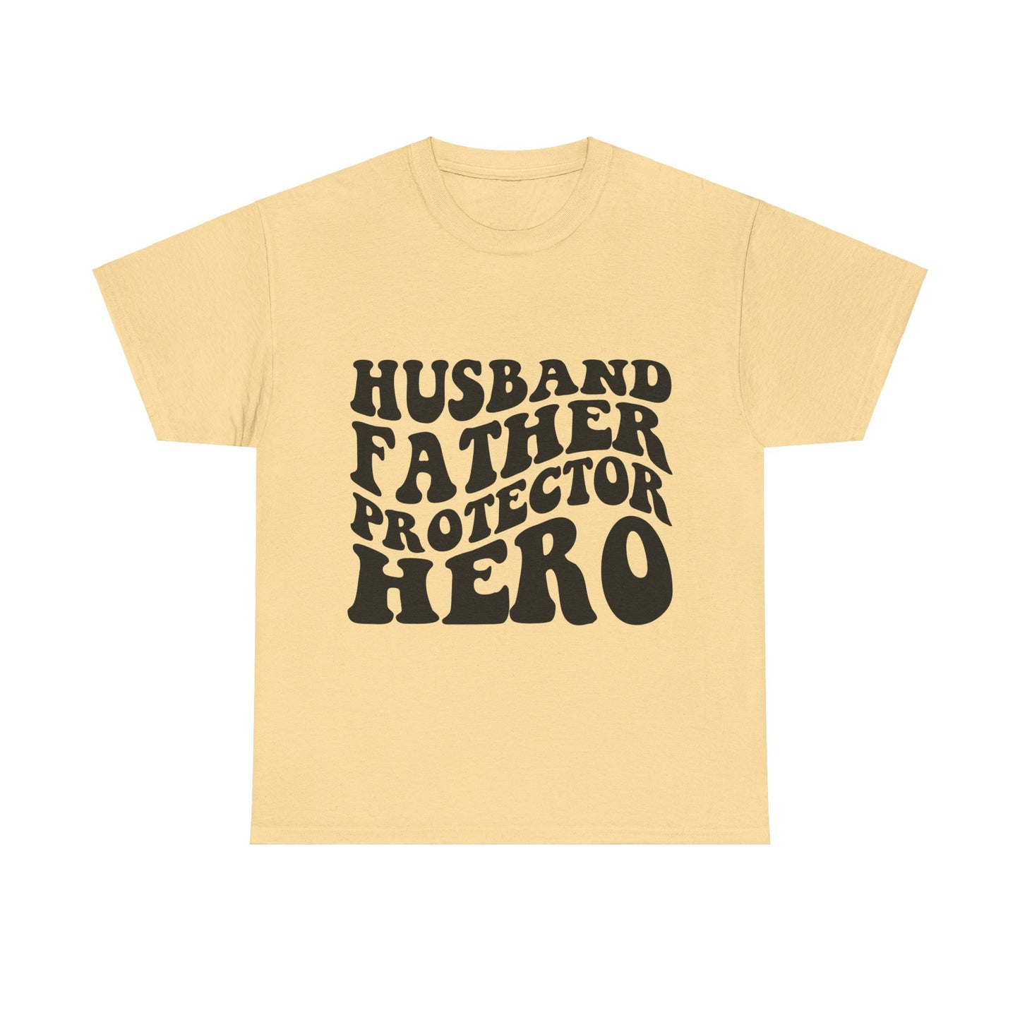 Husband Father Protector Hero Unisex Heavy Cotton Tee