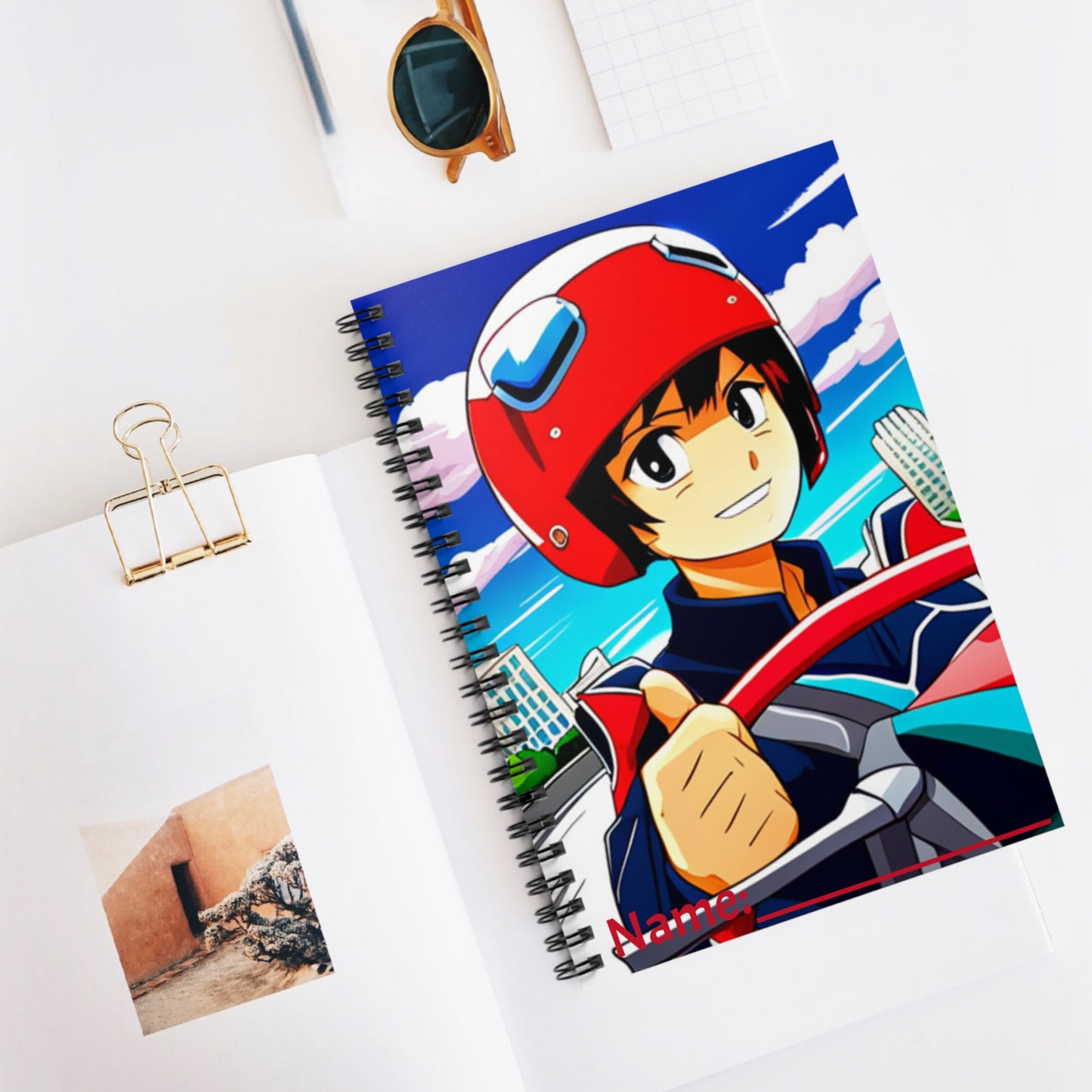 Anime Boy Spiral Notebook - Ruled Line