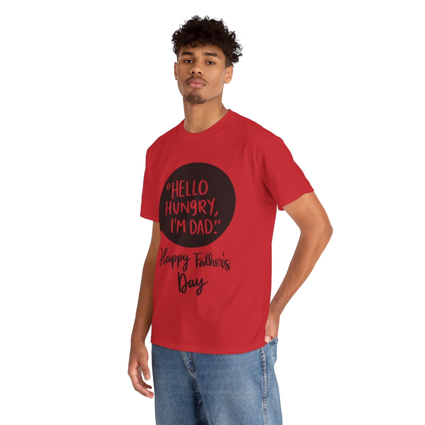 Hello Hungry I'm Dad Unisex Heavy Cotton Tee