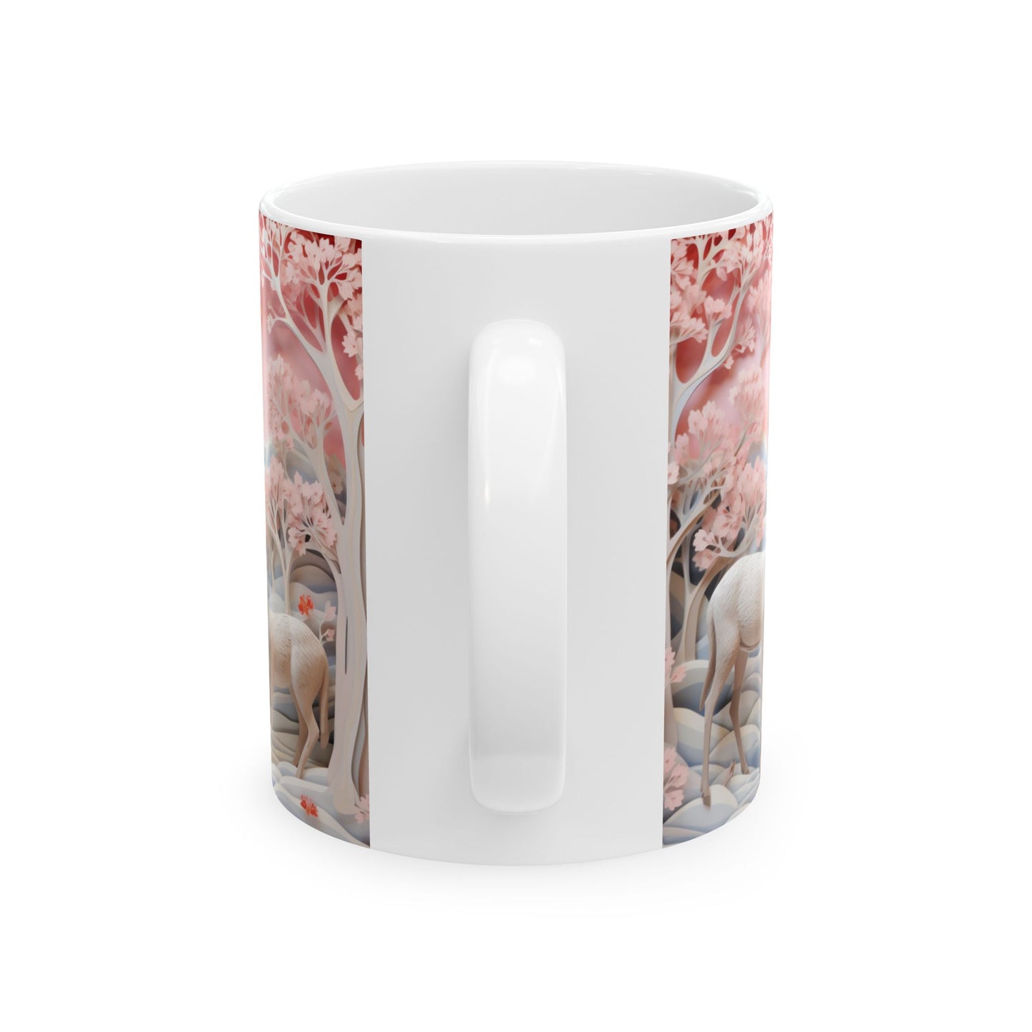 Coquette Deer Ceramic Mug, (11oz, 15oz)