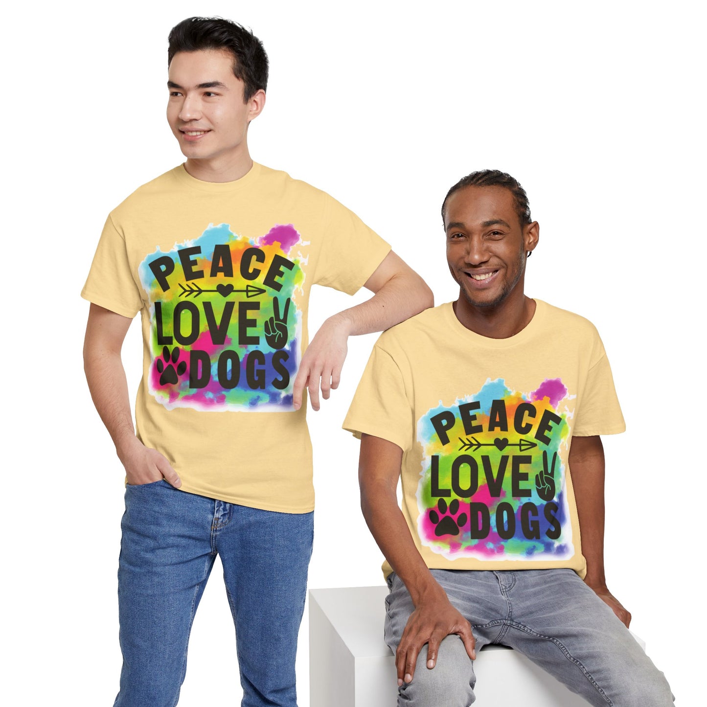 Peace Love Dogs Unisex Heavy Cotton Tee