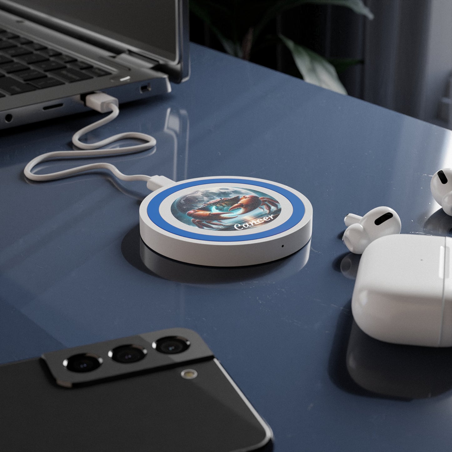 Cancer Zodiac Sign Quake Wireless Charging Pad