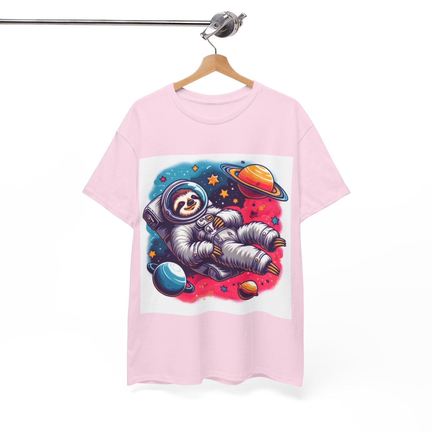 Sloth In Space Unisex Heavy Cotton Tee