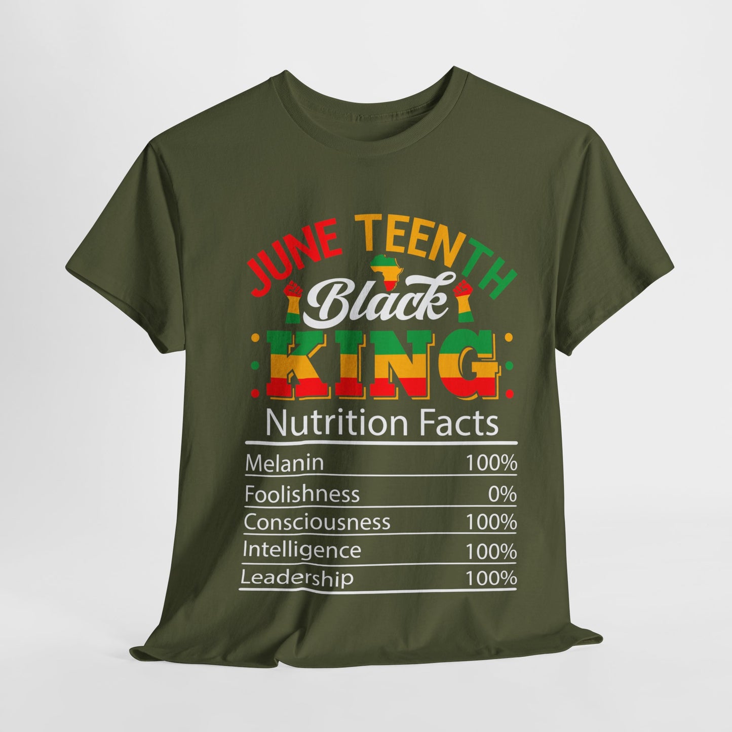 Juneteenth Black King Unisex Heavy Cotton Tee