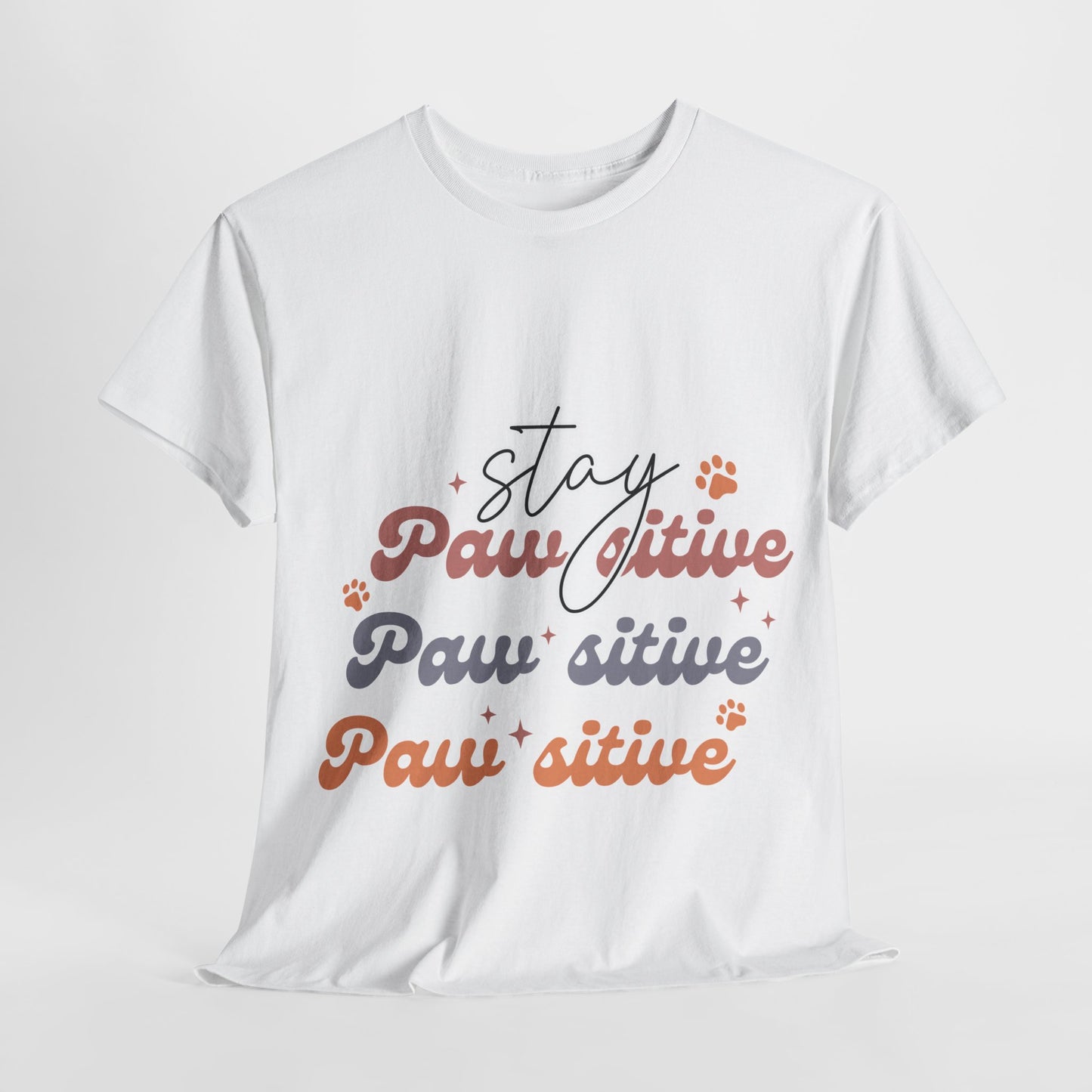 Stay Paw Sitive Unisex Heavy Cotton Tee